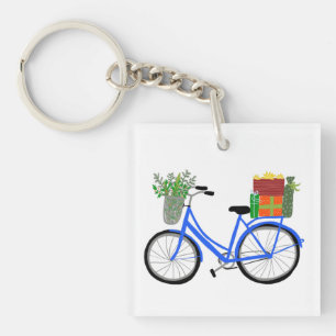 Llavero Navidades navideños encantadores en bicicleta