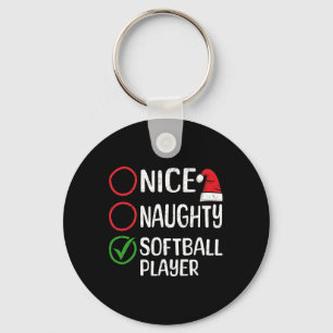 Llavero Navidades Nice Naughty Softball Player Navidades L