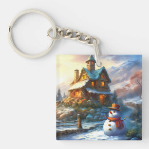 Llavero Navidades nostálgicos Snowman Algodón de cosecha