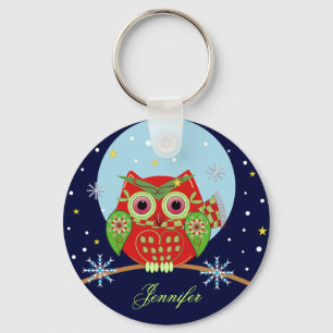 Llavero Navidades Owl y la cadena de claves Nombre