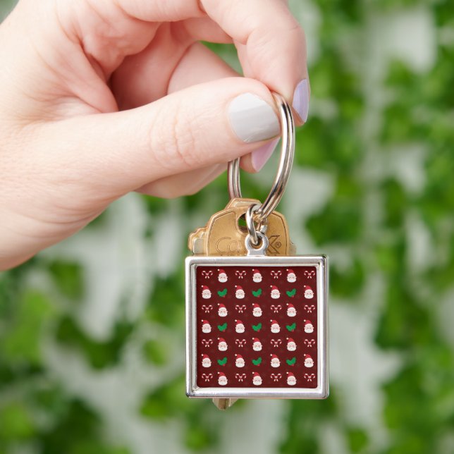 Llavero Navidades Patrón Keychain cuadrado premium (Mano)