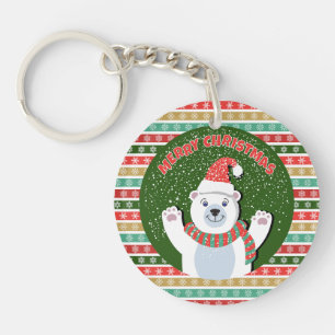 Llavero Navidades Patrones festivos con Oso de Teddy