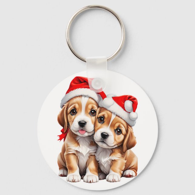 Llavero Navidades Perros Cachorros (Anverso)