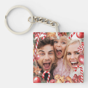 Llavero Navidades Personalizado dos foto doble cara acríli