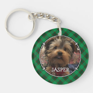 Llavero Navidades personalizados Green & Red Plaid 2 Photo