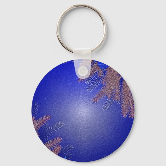 Llavero Navidades Poinsettia Blue (Anverso)