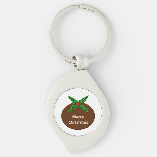 Llavero Navidades Pudding Personalizado Keychain (Anverso)