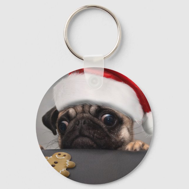 Llavero Navidades Pug (Anverso)