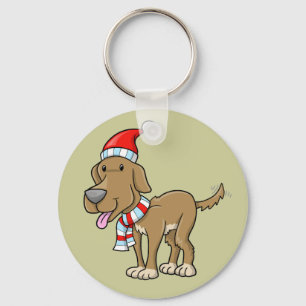 Llavero Navidades Puppy botón "Rusty" Keychain