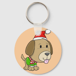 Llavero Navidades Puppy botón "Teddy" Keychain