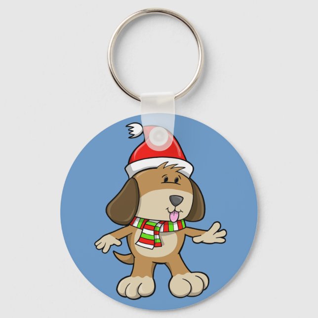 Llavero Navidades Puppy "Simon" Button Keychain (Anverso)