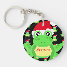 Llavero Navidades Rana negra Santa Sombrero Novedad