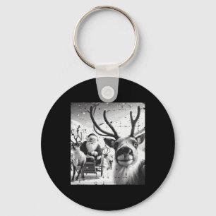 Llavero Navidades reno Santa Selfie Nochebuena divertida