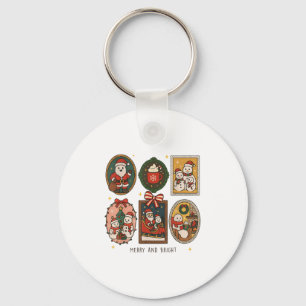 Llavero Navidades Retro Cute Merry Y Luminosos Enfrentan G