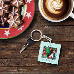 Llavero Navidades rojos verdes solsticio hadas
