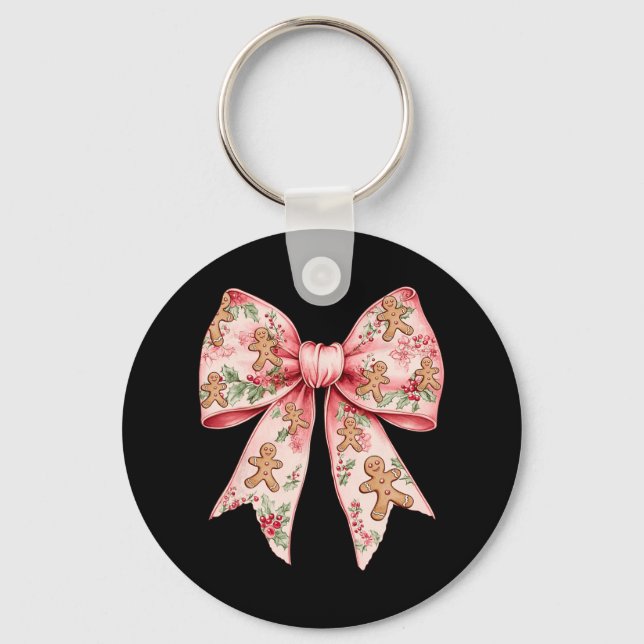 Llavero Navidades rosados: Bow Coquette Xmas Gingerbread M (Anverso)
