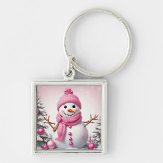 Llavero Navidades rosados cúrcutos Snowman