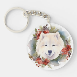 Llavero Navidades Samoys Wreath Festive Pup