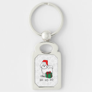Llavero Navidades Santa Bichon Frise Dog Cute