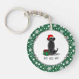 Llavero Navidades Santa Black Labrador Retriever Cute