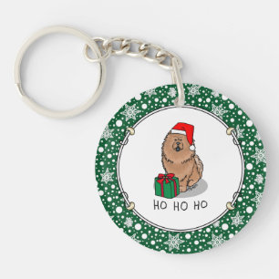 Llavero Navidades Santa Chow Chow Dog (canela) Cute