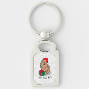 Llavero Navidades Santa Chow Chow Dog (canela) Cute