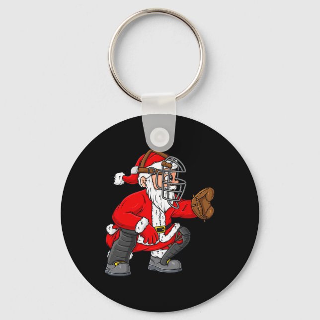 Llavero Navidades Santa Claus Chicas de beisbol Catcher Bo (Anverso)