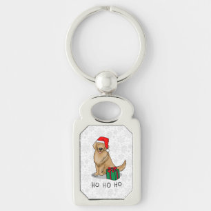 Llavero Navidades Santa Claus Golden Retriever Dog Cute