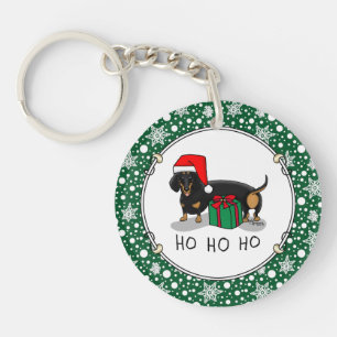 Llavero Navidades Santa Dachshund (S black & tan) Cute