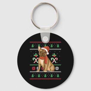 Llavero Navidades Santa de la vestimenta de Bulldog de Fra
