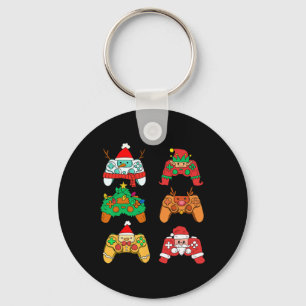 Llavero Navidades Santa Elf Gaming Controllers Gamer Xmas