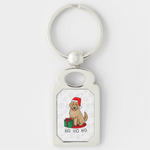 Llavero Navidades Santa Goldendoodle (rojo dorado) Cute de