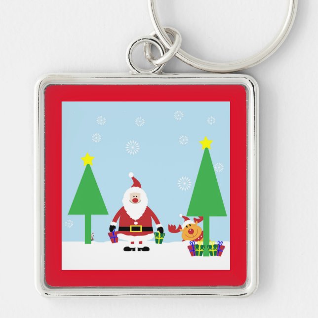 LLAVERO NAVIDADES SANTA SCENE (Frente)