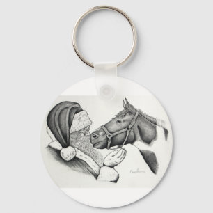 Llavero Navidades Santa y Paint Horse