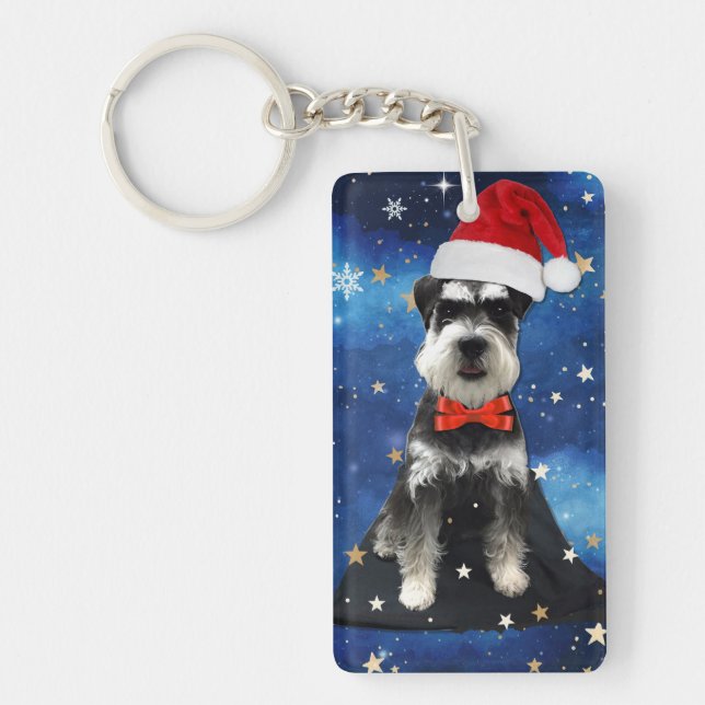 Llavero Navidades Schnauzer (Frente)