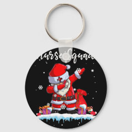 Llavero Navidades Scrub Tops Women Dabbing Santa Scrubs