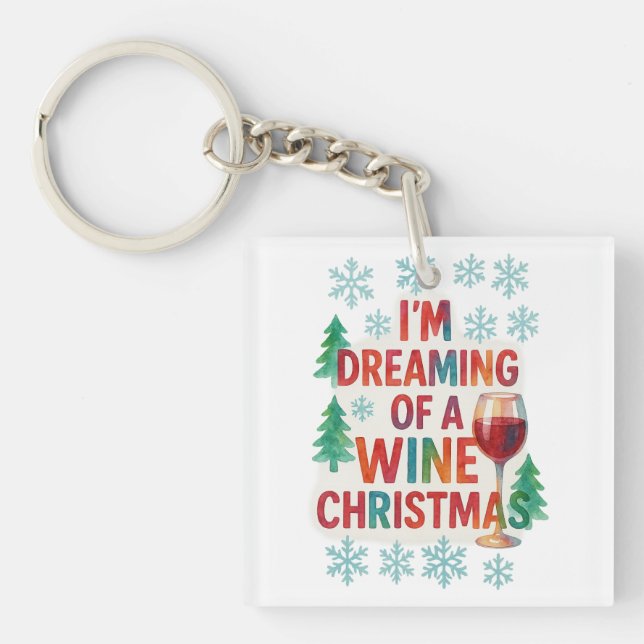 Llavero Navidades se ríen en tinta de alcohol (Frente)