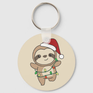Llavero Navidades Slots Winter Animals Sloths Keychain