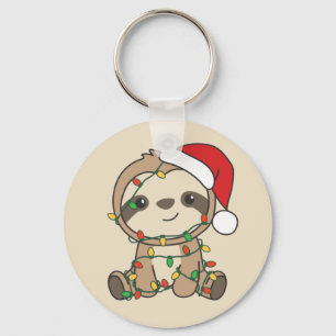 Llavero Navidades Slots Winter Animals Sloths Keychain