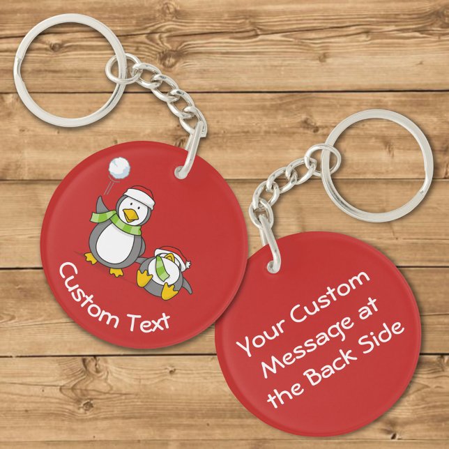 Llavero Navidades Snowballing Penguins Keychain (Subido por el creador)