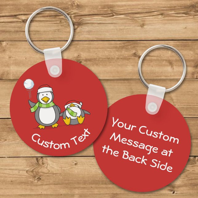 Llavero Navidades Snowballing Penguins Keychain (Subido por el creador)