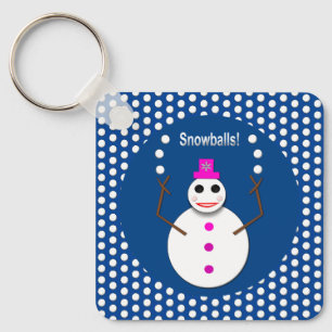 Llavero Navidades Snowlady Malabando bolas de nieve Person