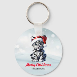 Llavero Navidades Snowley Santa Cute de Leopardo de la Nie