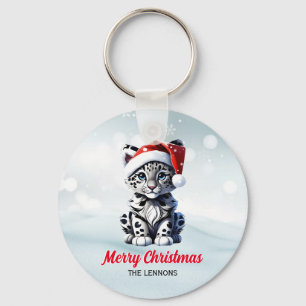 Llavero Navidades Snowley Santa Cute de Leopardo de la Nie