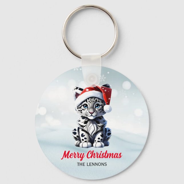 Llavero Navidades Snowley Santa Cute de Leopardo de la Nie (Anverso)