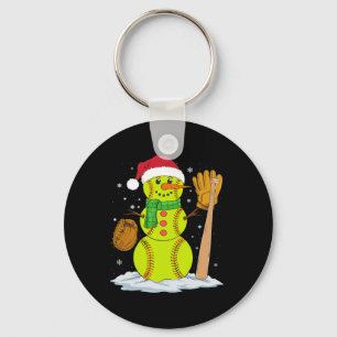 Llavero Navidades Snowman Softball Pitcher Niños Adolescen