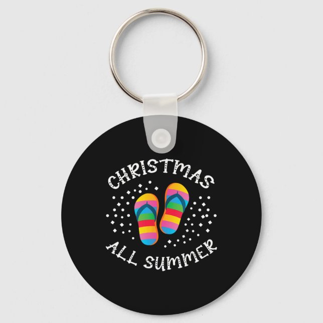 Llavero Navidades Todos Verano Santa Beach Flip Flops Vera (Anverso)