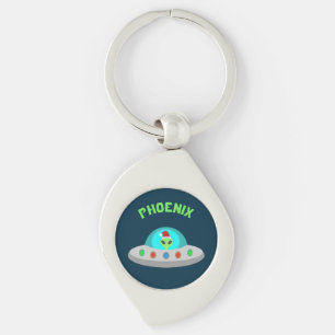 Llavero Navidades UFO Ho Ho Alien Personalizado de platill