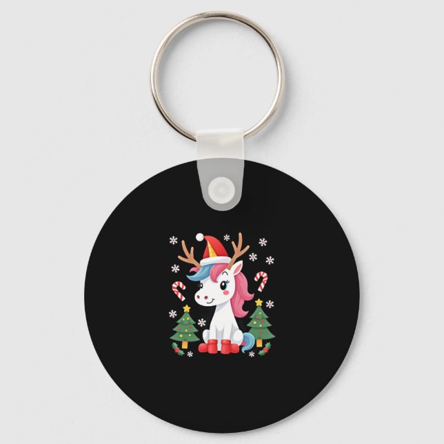 Llavero Navidades Unicornio cutan mágicas navidades Chicas (Anverso)