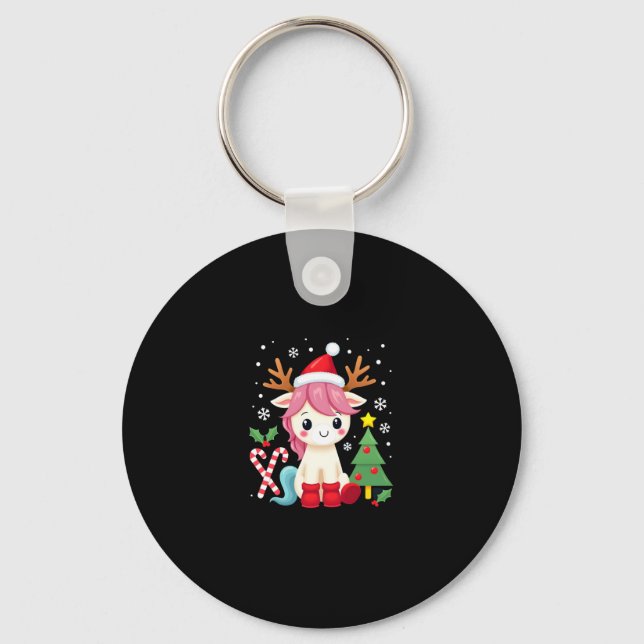 Llavero Navidades Unicornio cutan mágicas navidades Chicas (Anverso)